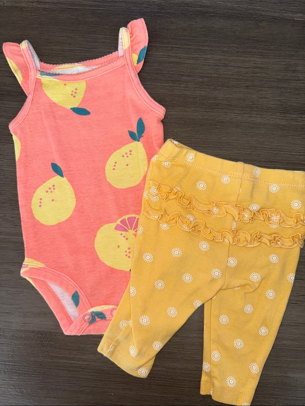 Pear print outfit Baby Girl outfit 0-3 Months 3M Summer fall Outfit *bundle save